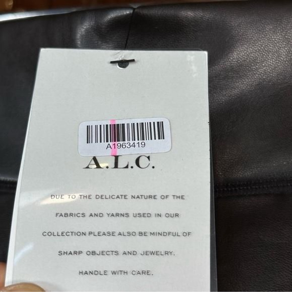 A.L.C. Vegan Leather Leggings Chocolate Brown Size 2 NWT - Picture 9 of 10